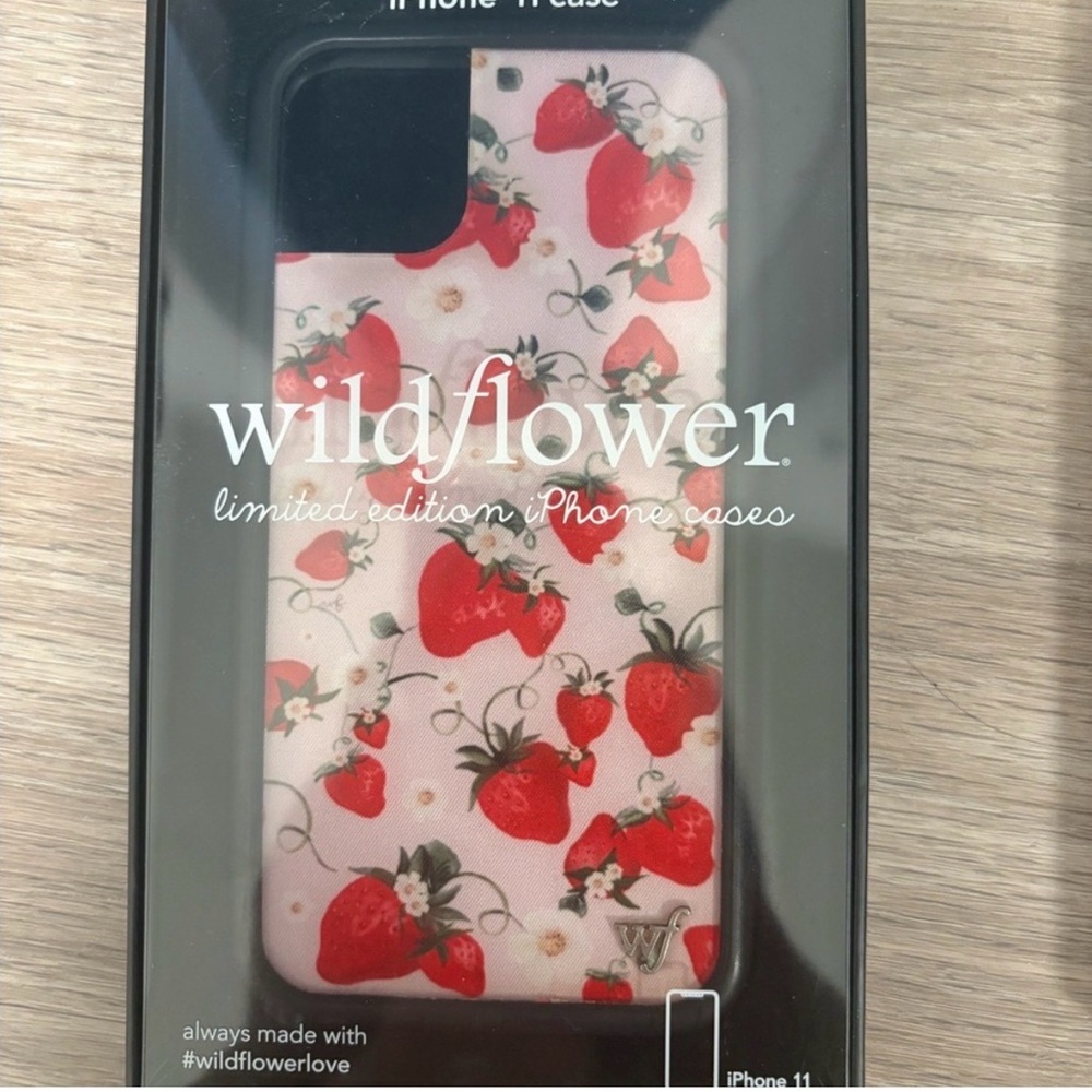 Wildflowers Strawberry iPhone Case - Red and Cream